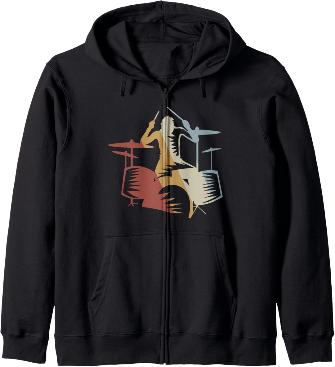 Schlagzeuger Retro Style Vintage Kapuzenjacke
