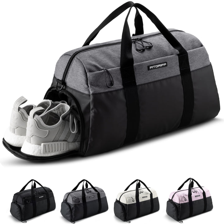 Fitgriff® Sporttasche & Reisetasche V2 für Damen und Herren - mit Schuhfach & Nassfach - Tasche für