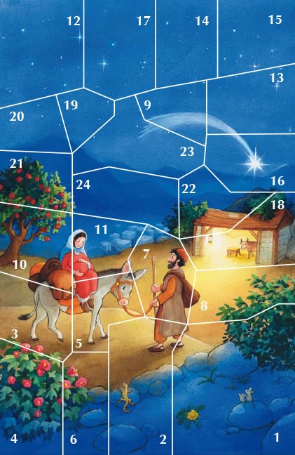 Die Weihnachtsgeschichte. Ein Adventskalender mit einem grossen Fensterbild (Adventskalender mit Ges