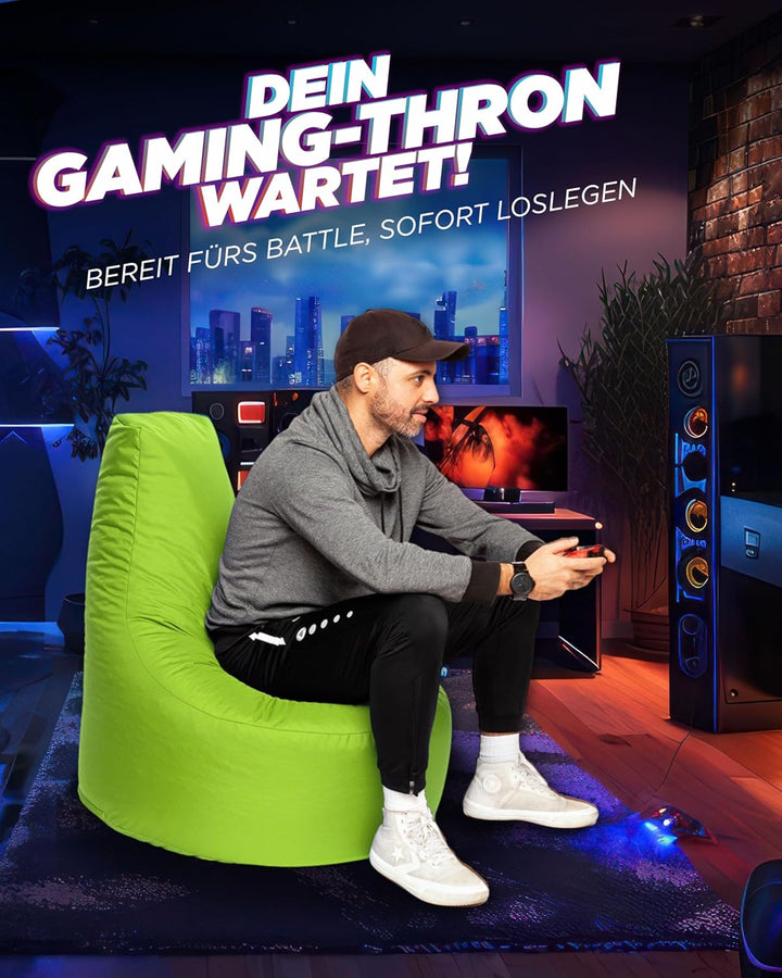 PATCH HOME Gamer Sessel in 2 verschiedenen Grössen und 25 XXL - 80cm Durchmesser, 30cm Sitzhöhe, 90c