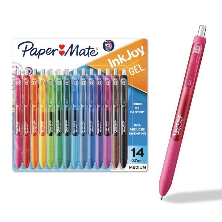 Sanford InkJoy Gel Pens .7mm 14/Pkg-Assorted 14-Count Mittlere Spitze Verschiedene Farben, 14-Count