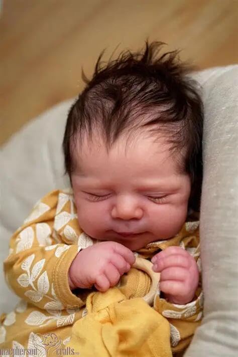 Zero pam Reborn Baby Puppen Vollsilikon Lebensecht-48CM Silikon Baby Junge Mit Haaren, Babypuppen Wi