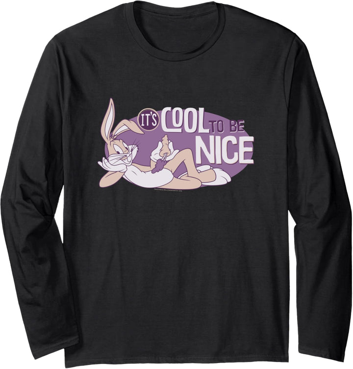 Looney Tunes Bugs Cool to Be Nice Langarmshirt
