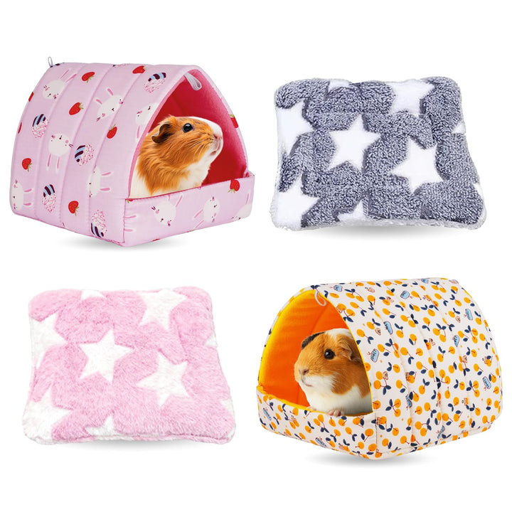 2 Pcs Kaninchen Bett Meerschweinchen Bett Kuschelhöhle Meerschweinchen Höhle Hasenbett Waschbar Geei
