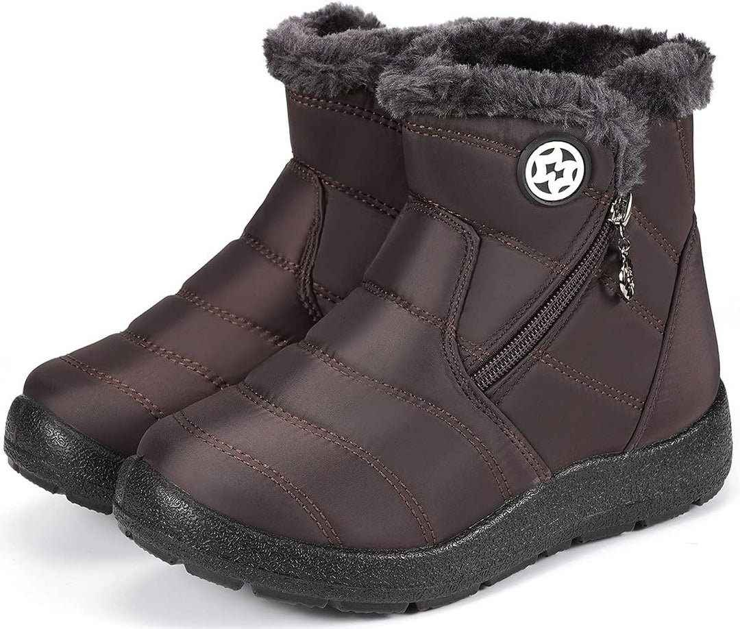 Kinder Winterschuhe Jungen Mädchen Winterstiefel Schneestiefel Wasserdicht Warm gefütterte Schlupfst