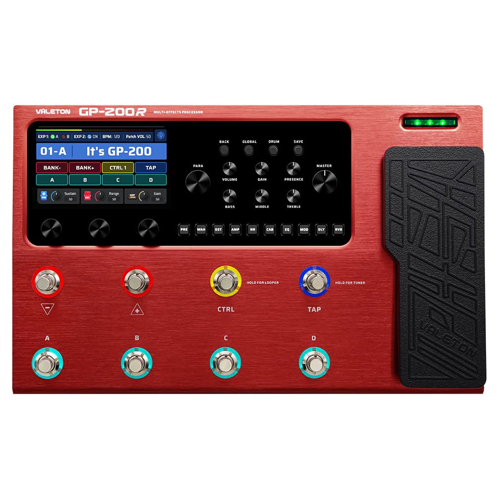 Valeton Effektpedal Multi-Effekte Gitarren Bass Prozessor Gitarren Bass Amp Modeling IR Cabinets Sim