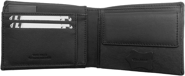 Juventus 133062, Geldbörse aus Leder, offizielles Produkt für Herren, schwarz, 125 x 95 x 30 mm