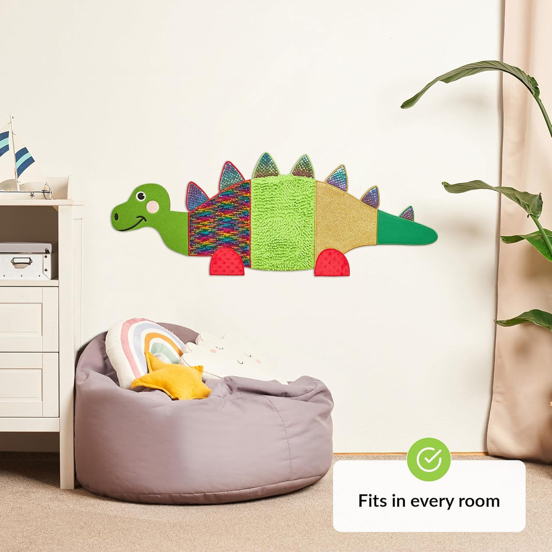 ODOXIA Sensorik-Wandpaneel für Kinder | Fühlen, Erleben & Lernen | Dinosaurier-Spielzeug für Sensori