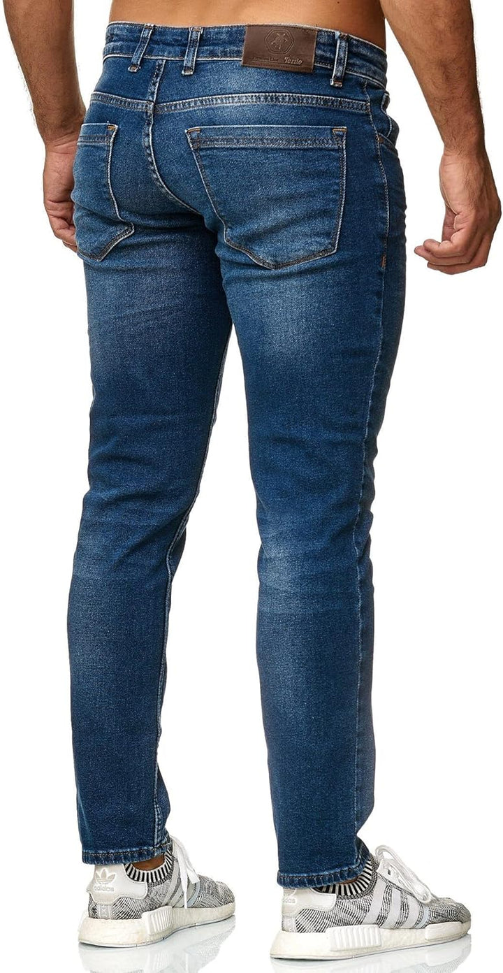 Tazzio Jeans Slim Fit Herren Jeanshose Stretch Designer Hose Denim 16533 29W / 30L Blau-1, 29W / 30L