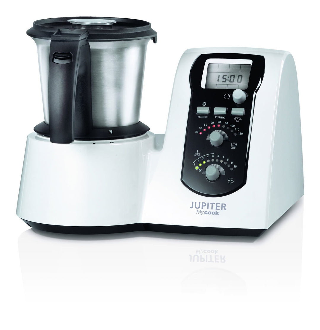 Jupiter 881100 Mycook 1.6 Küchenmaschine mit Rezeptbuch, weiss