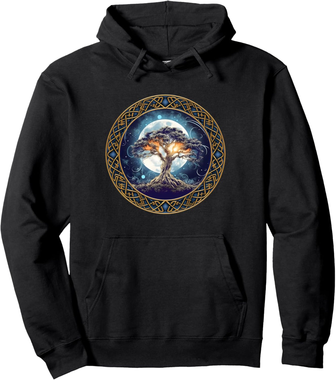 Mystisch Wikinger Baum des Lebens Design Pullover Hoodie
