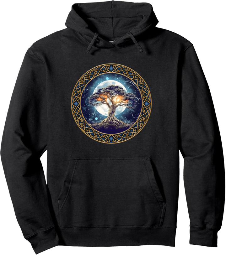 Mystisch Wikinger Baum des Lebens Design Pullover Hoodie
