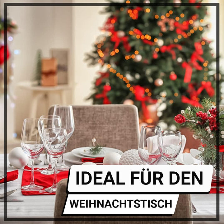 GOLDMAR Weihnachtstischdecke Fleckenresistente Schmutzabweisend Zweiseitig Tischdecke Weihnachten Ad