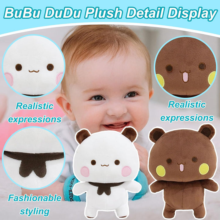2 Stück Bubu Dudu Kuscheltier, Bubu Dudu Plüsch, Dubu Bubu, Bär Panda Bu-bu Du-du Kuscheltier, Panda