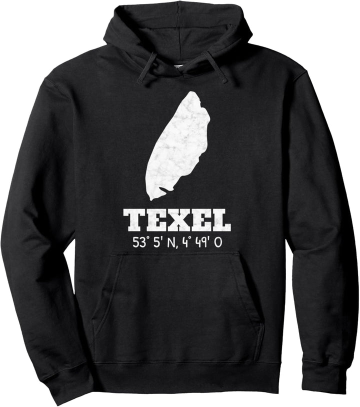 Texel Niederlande Holland Insel Koordinaten Pullover Hoodie