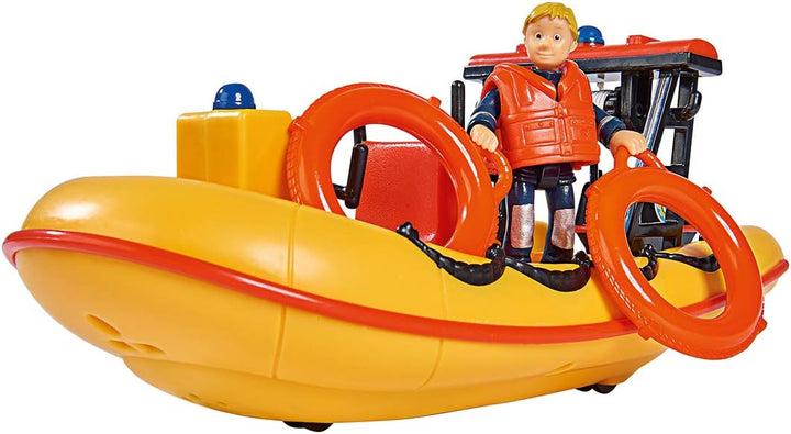 Simba 109251047 - Feuerwehrmann Sam Neptune Boot, mit Penny Figur im Tauchoutfit, mit Geheimfach und