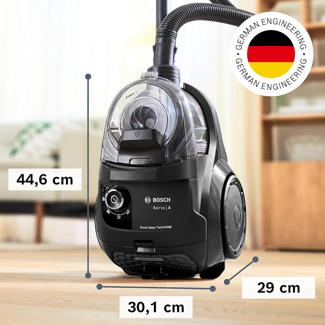 Bosch Staubsauger beutellos Serie 4 BGD21BA3T, Hygiene-Filter, 10 Jahre Motorgarantie, für Parkett,