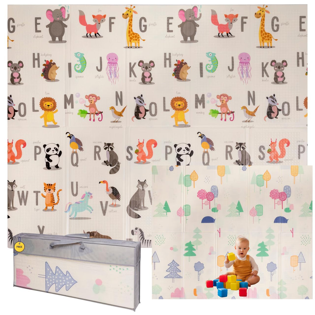 Baby-Spielmatte, faltbar, sensorisch, wasserdicht, ungiftig, wendbar. Vielseitige Matte, perfekt zum