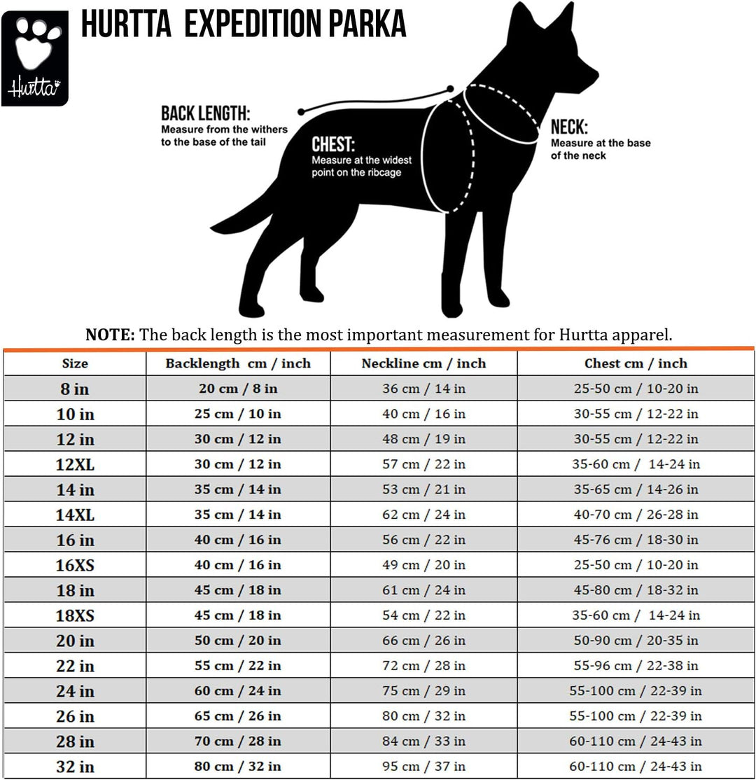 Hurtta Expedition Parka Wintermantel für kleine Hunde, Hundemantel Winter, Blaubeere Dunkelblau 20cm