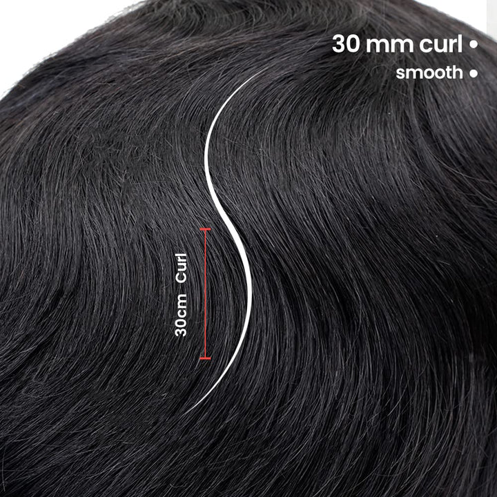 Lordhair Knotenlos Toupet für Männer, Haut Eben Injiziert Spitzenfront Mensch Haar System, Basisgrös