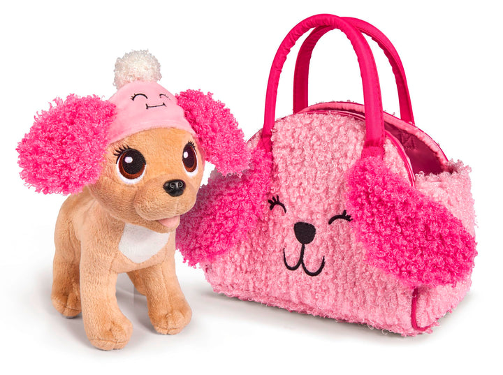 Simba 105893510 - ChiChi Love Fluffy Friend, Chihuahua Plüschhund mit Flauschiger Mütze und passende