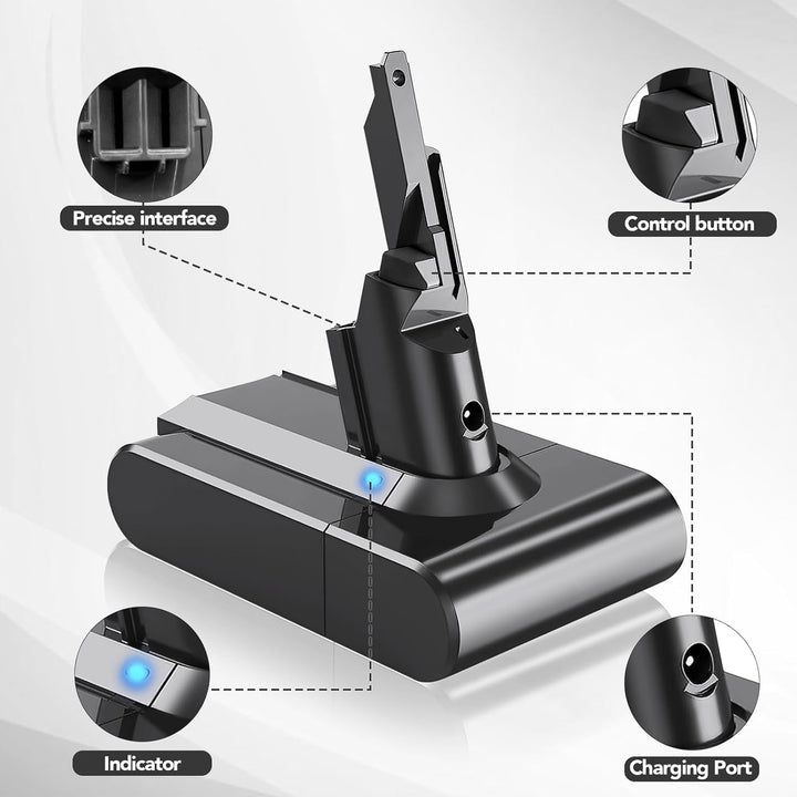 7500mAh Akku für Dyson V7 SV11, Li-ION Batterie Ersatzakku kompatibel mit V7 Motorhead/Animal/Fluffy