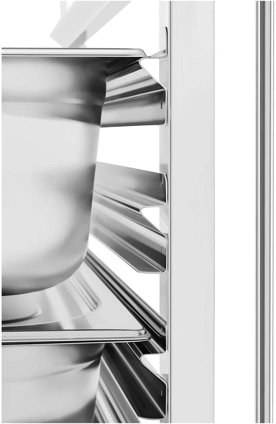 Royal Catering RCTW 6 GN 1/1 Tablettwagen 80 mm Abstand Edelstahl 6 Einschübe Quereinschub Räder mit