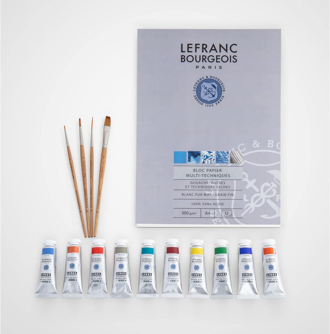 Lefranc & Bourgeois 301239 Linel Gouache extrafeine und geschmeidige Wasserfarben mit maximaler Farb
