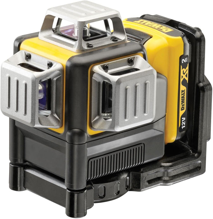 DEWALT DCE089D1R-QW Multilinienlaser 3x360°, rot, 10,8V/2Ah, 10.8 V, schwarz/gelb