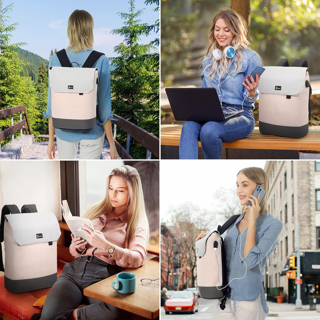 LOVEVOOK Rucksack Damen Elegant Daypack Wasserdichter Tagesrucksack mit Laptopfach 15,6 Zoll & Anti