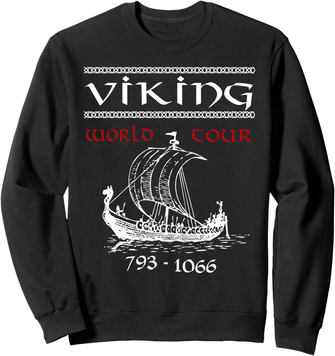 Wikinger Tour Viking World Tour beidseitig bedruckt Geschenk Sweatshirt