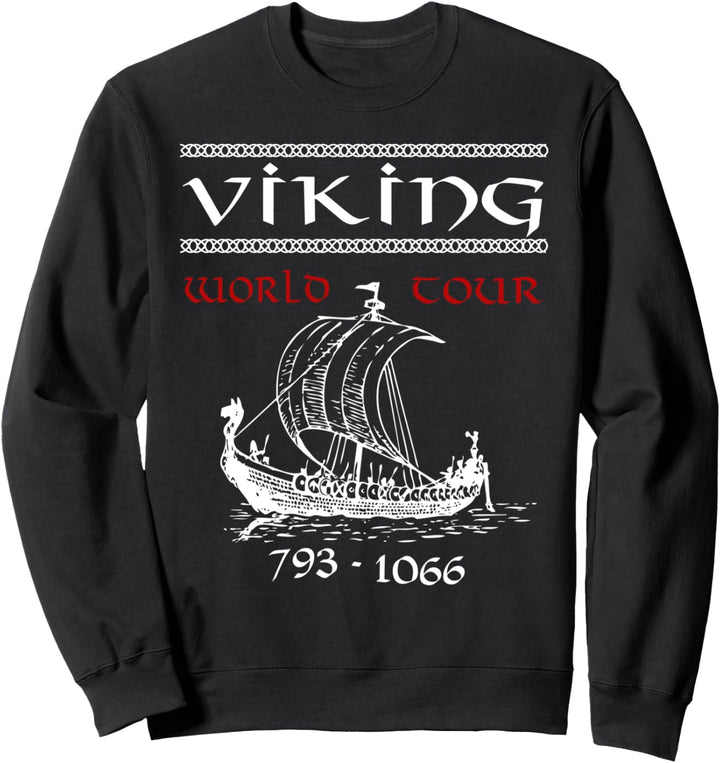 Wikinger Tour Viking World Tour beidseitig bedruckt Geschenk Sweatshirt