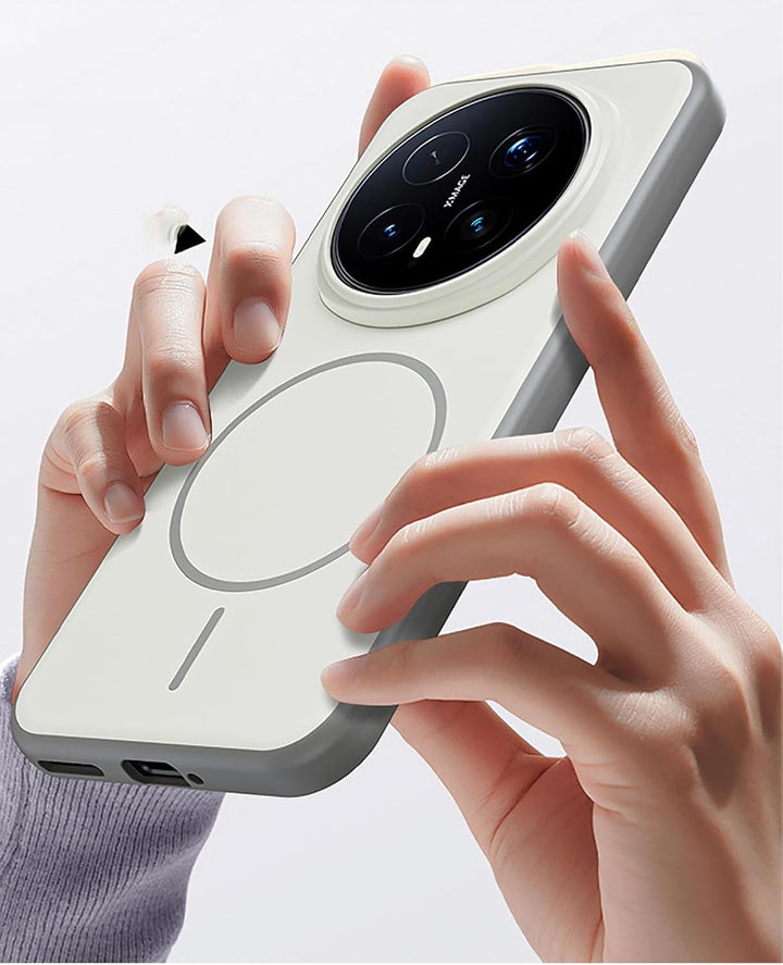 GIOPUEY Magnetische Handyhülle für Honor Magic 8 Pro Hülle, Case Kompatibel mit MagSafe, Matte PC Zu