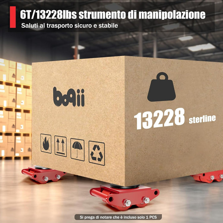 6 T Industriemaschinen-Transporter, Hochbelastbarer Maschinen-Transportroller Aus Kohlenstoffstahl M
