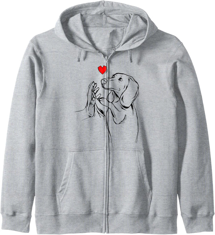 Dackel Liebe Dachshund Frauchen Geschenkidee Kapuzenjacke