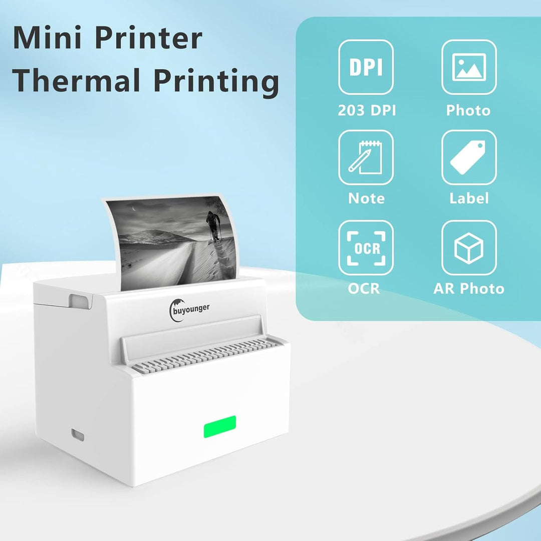 Mini Drucker – Klavier Thermodrucker für Smartphone, Bluetooth Kleiner Fotodrucker & Sticker Drucker