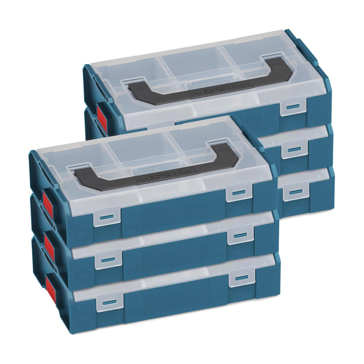L-BOXX Mini 6er Set – Professional Blau | Robuste Sortimentskästen für Kleinteile | Klicksystem, sta