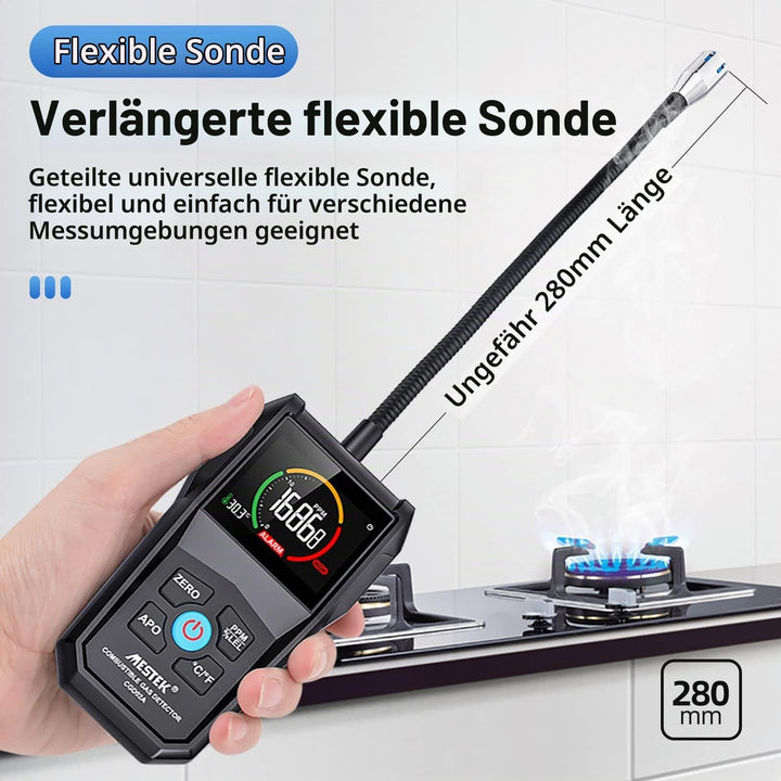 Gasmelder Erdgas Gaslecksuchgerät Tragbarer Leckdetektor MESTEK Methan Propan Butan Haushalts Flüssi