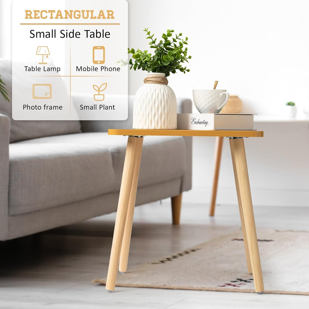 Beistelltisch, moderner Beistelltisch, Holz klein für Wohnzimmer, Schlafzimmer und Balkon, rechtecki