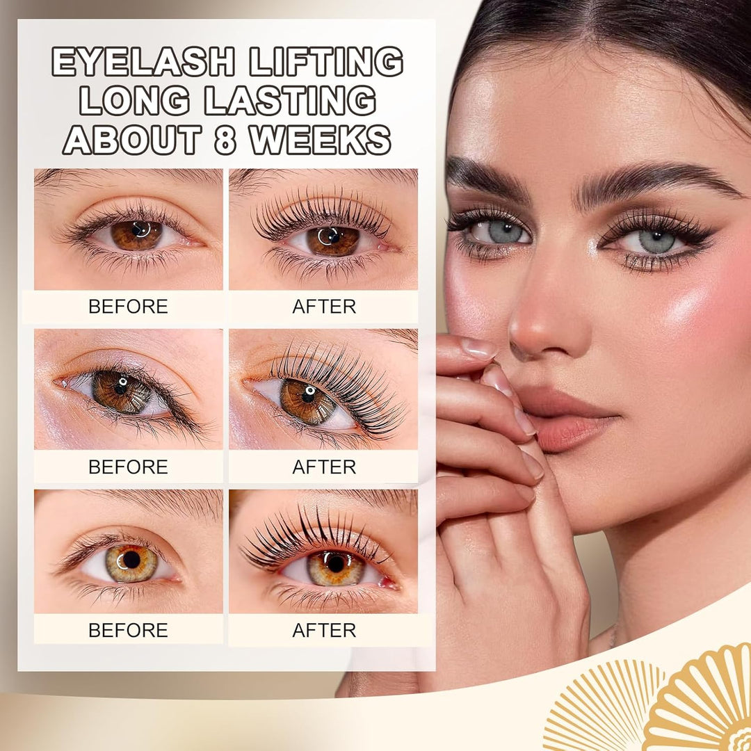Wimpernlifting Lash Lifting Kit mit Glue Balm, DONG RHYME Wimpernlifting Kit mit Klebebalsam in Pfir