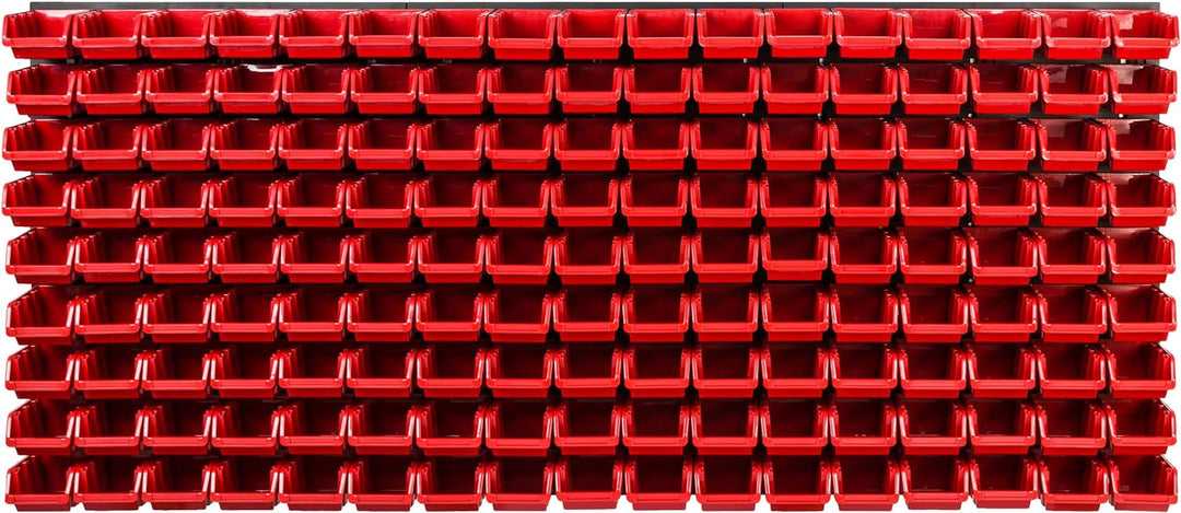 SimpleThing Lagersystem Werkstattregal | 172 x 78 cm | 153 stck. Box | Wandregal mit Stapelboxen - W