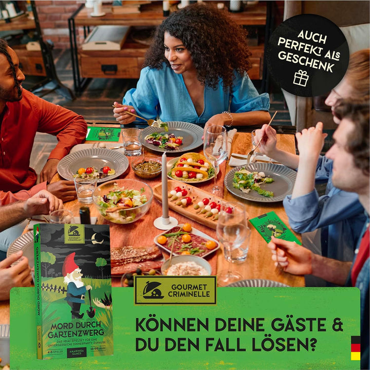Gourmet Criminelle® | 4 bis 6 Personen | Krimidinner für zuhause | Mysteriöses Krimispiel für Deine