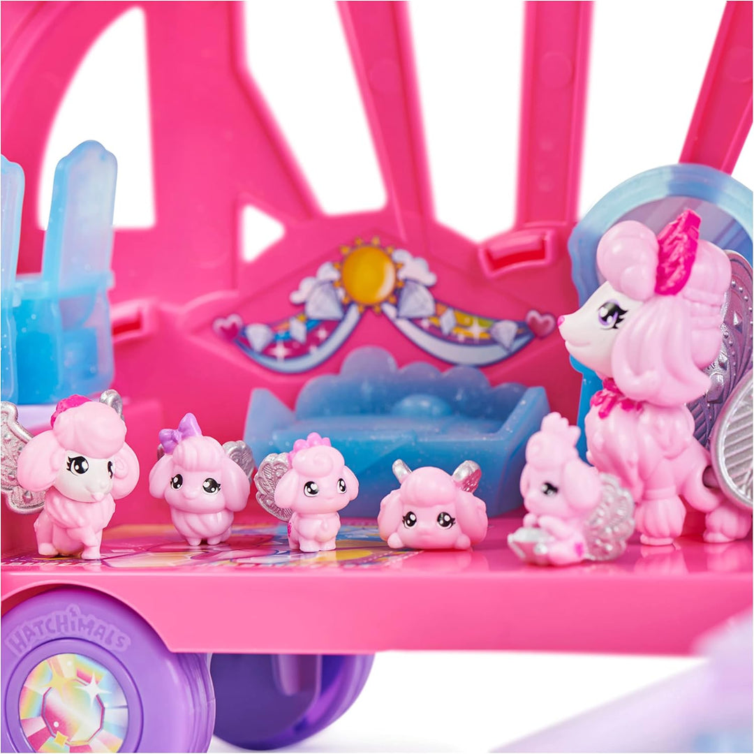 Hatchimals Rainbowcation Camper, Wohnmobil-Spielset mit 6 CollEGGtibles-Figuren und Zubehör, Spielze