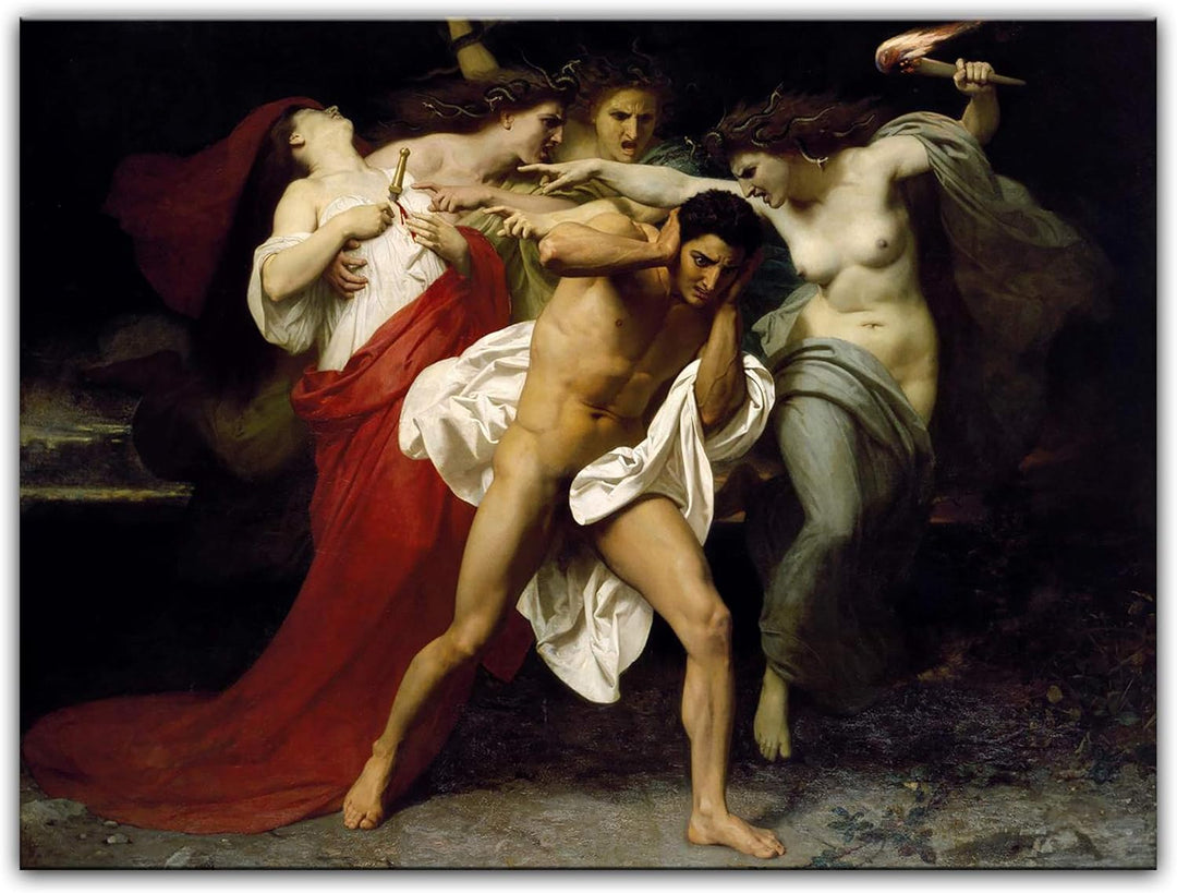 Bilderdepot24 Bild auf Leinwand | William-Adolphe Bouguereau Orestes wird von Furien gehetzt in 80x6