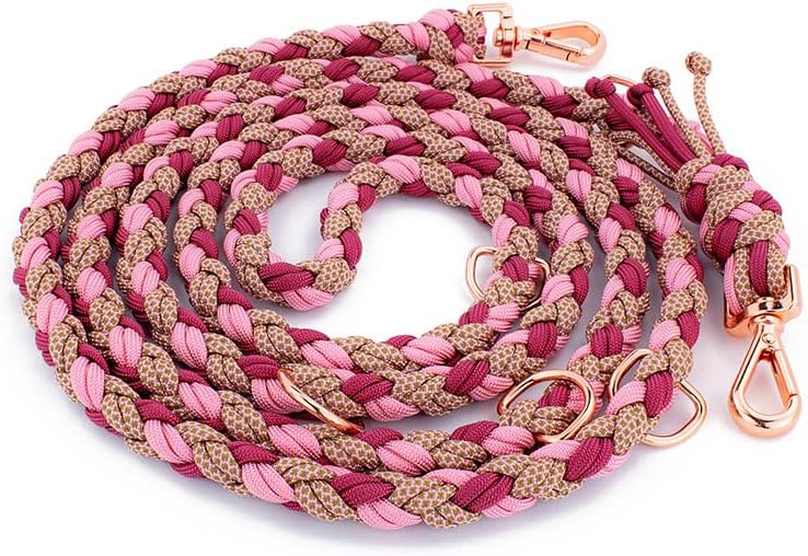 Hundeleine Tierluxe Foxy Handgemacht Paracord (Pink, L Lienelänge: 300 cm) Pink L Lienelänge: 300 cm