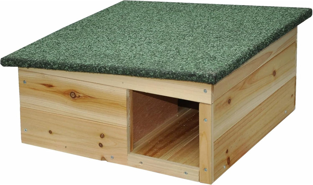 nanook Igelhaus Igelhütte Igelfutterhaus Überwinterung klappbares wetterfestes Dach - ca. 40 x 40 x