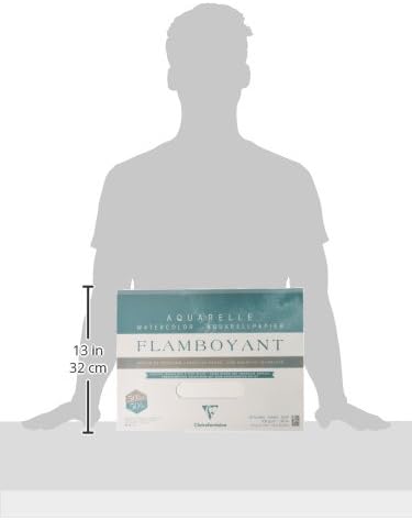 Clairefontaine 975065C Flamboyant Aquarellpapier Block (4-seitig geleimt, 20 Blätter, 31 x 41 cm, 30