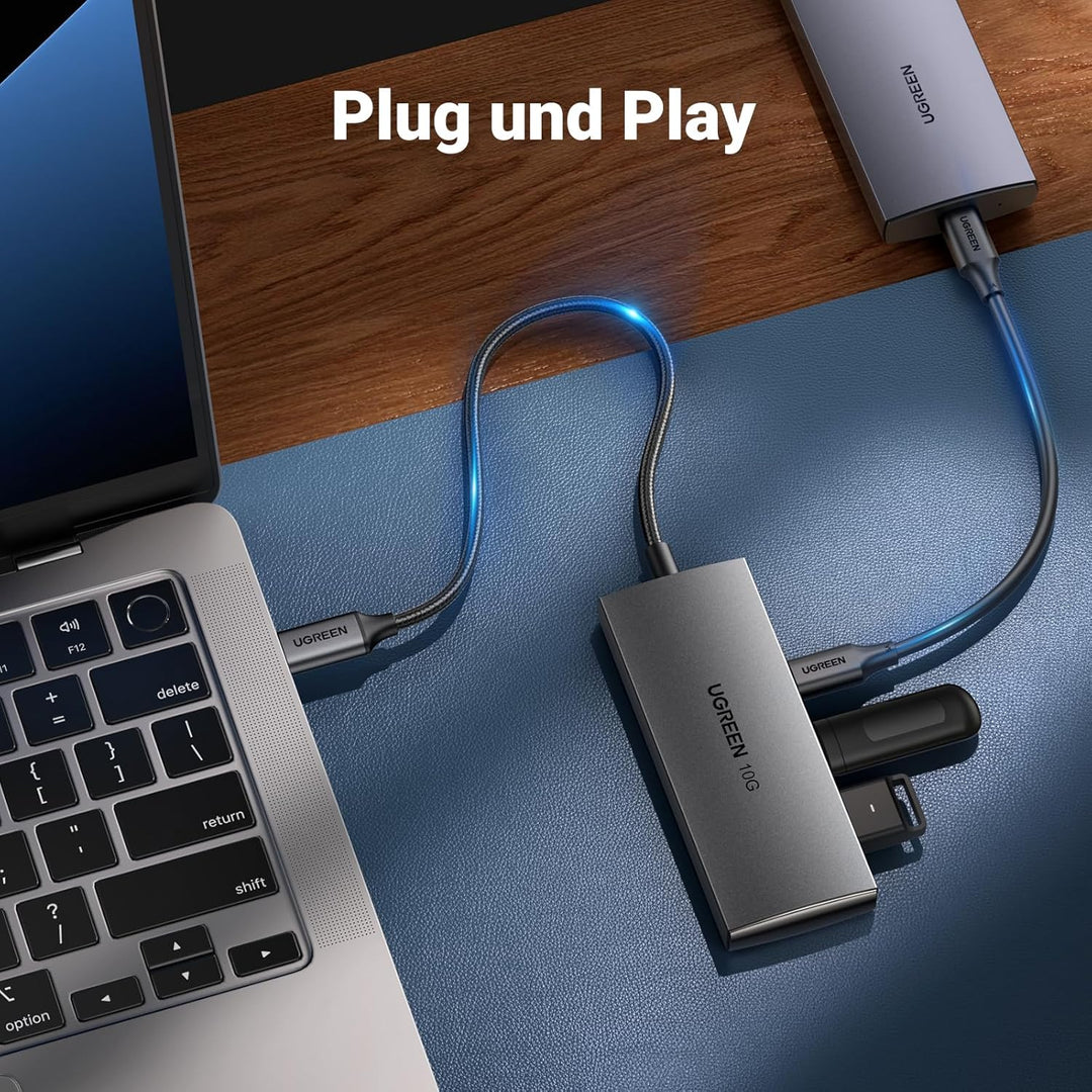 UGREEN USB C Hub 10 Gbps, Adapter mit 4 USB C 3.2 Ports, Hochgeschwindigkeits USB C Multiport Splitt