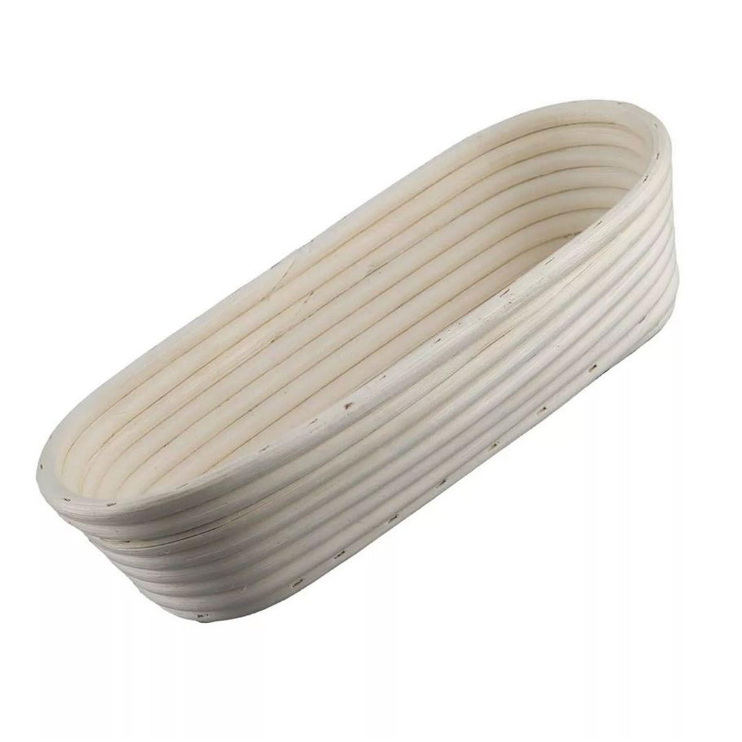 Zenker Gärkorb länglich 30 cm – Gärkörbchen aus natürlichem Rattan für selbstgemachtes Brot – Versor