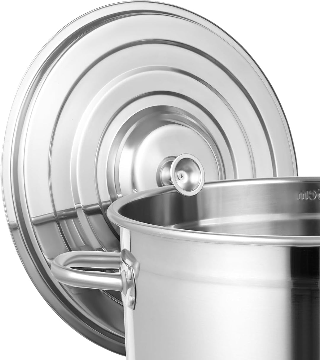 Gemüse Suppentopf Gross Ø 36Cm, 35L Edelstahl Poliert Kochtopf Gross Unbeschichtet Gastronomie mit D